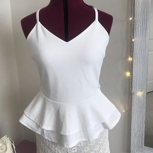 3/10$ White/Lace back Top